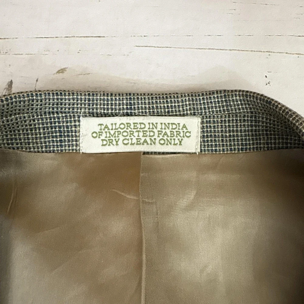 Orvis Blazer Sport Coat Mens 46R Gray Silk Tweed Check Classic Fit Lined